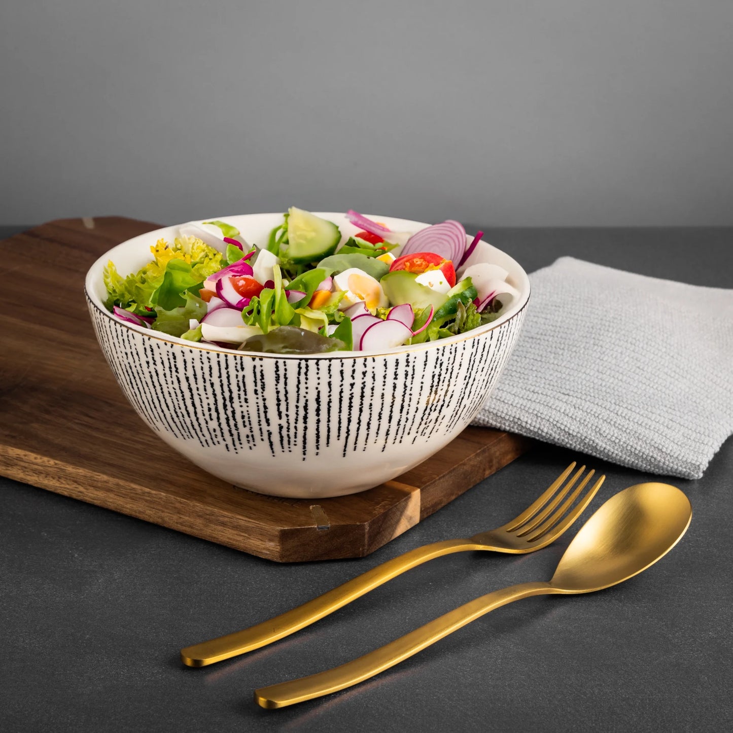 (2 Pack) Stoneware Large Bowl, Riley Collection