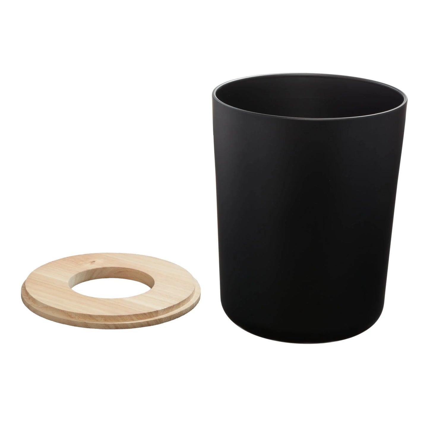 , Eco Vanity Steel Waste Can, Matte Black