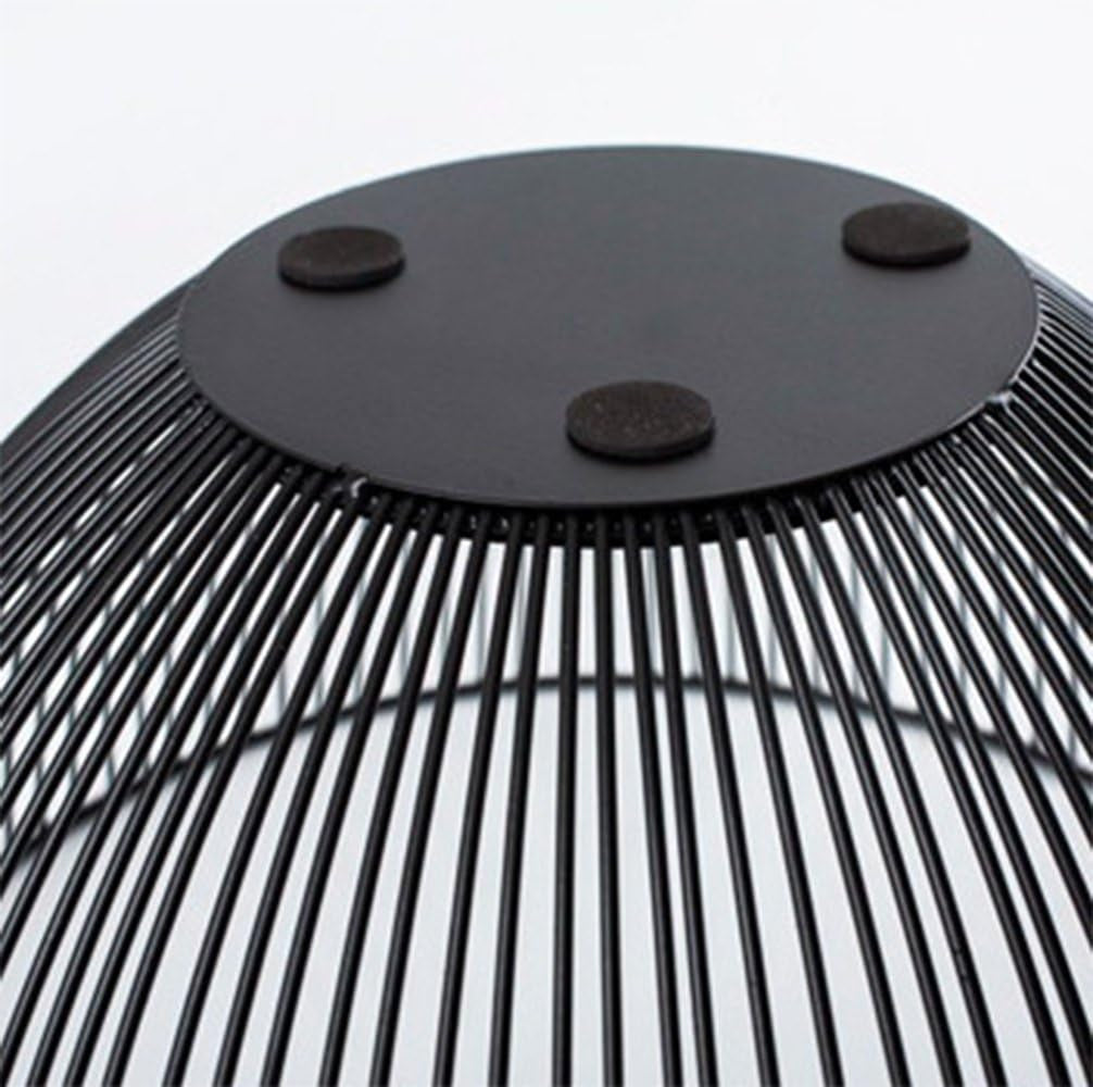 Metal Wire Fruit Basket, Black Fruit Vegetable Bowl for Kitchen Counter, round Produce Storage Basket for Veggie Snack (Round A)