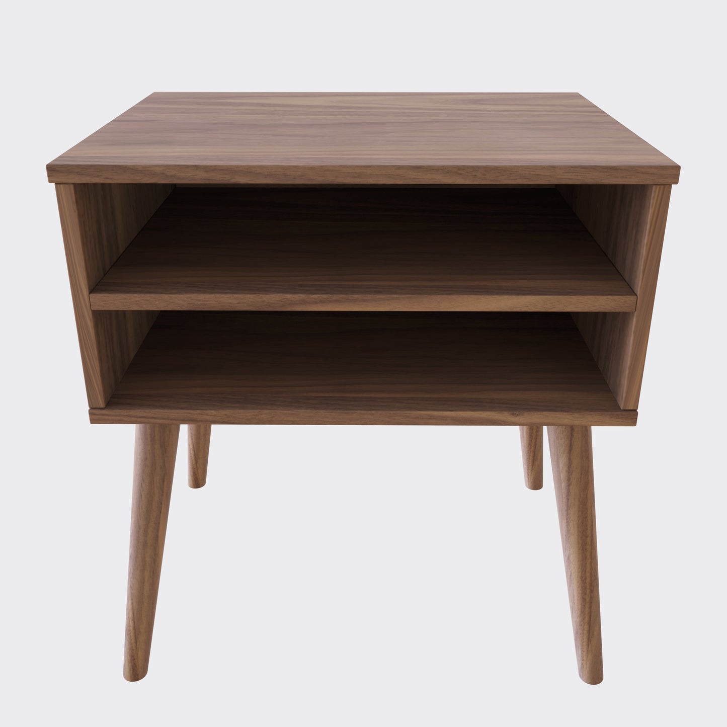 Ragusa Mid-Century Modern Open Shelf Nightstand