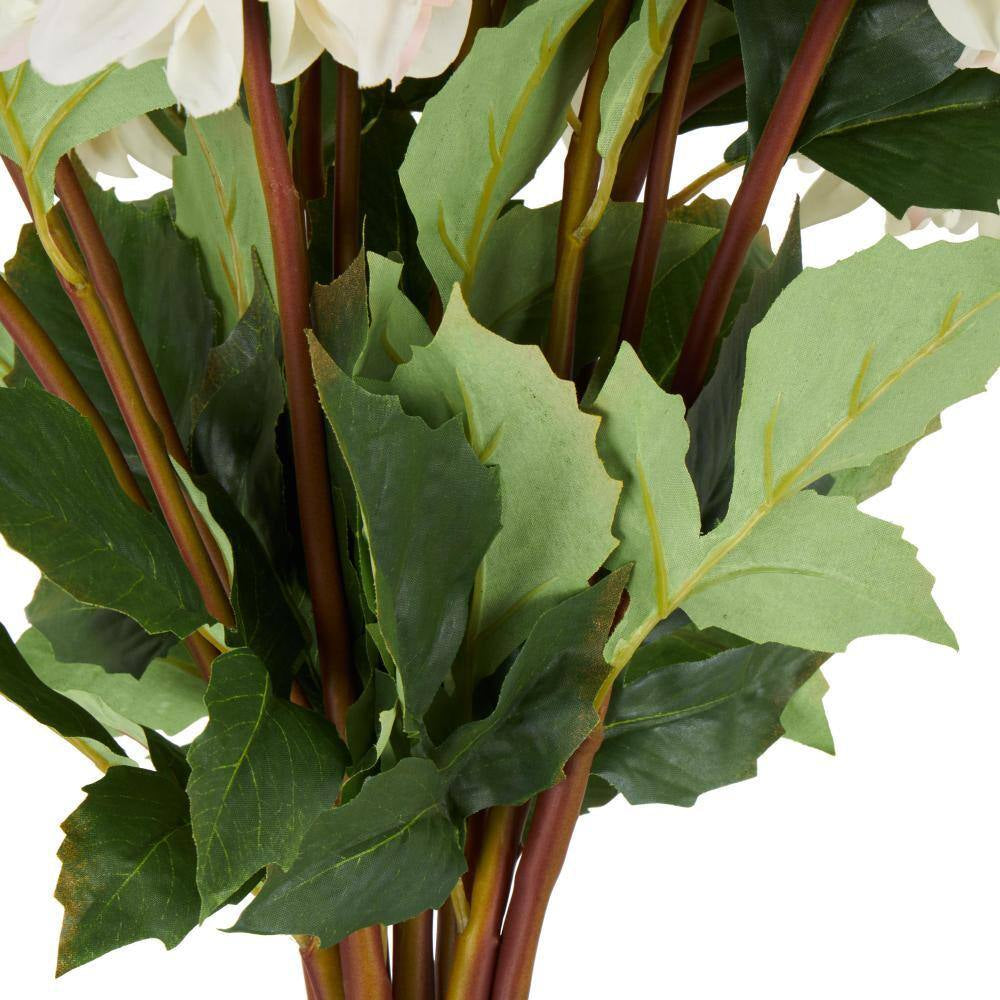 30 In. Tall White Dahlia Artificial Flower Stem (Set of 8)