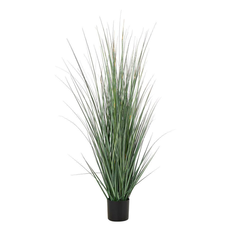 61 In. H Tall Onion Grass Artificial Plant with Black Plastic Pot