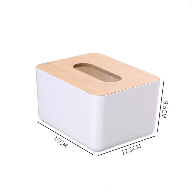 Cotton Swab Holder with Bamboo Lid