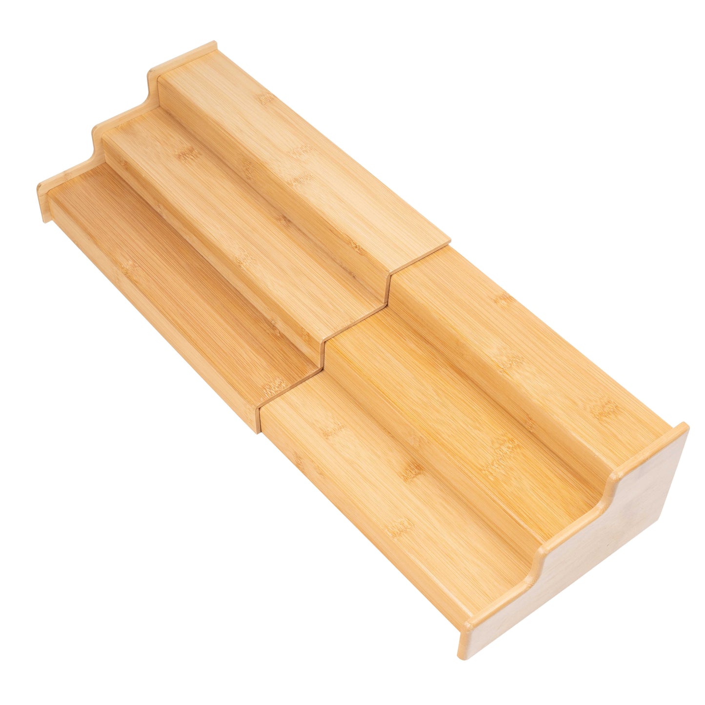 , Bamboo Organizers Expandable Spice Rack, 3-Tier, 12.91-22.4X7.67X4.4 In