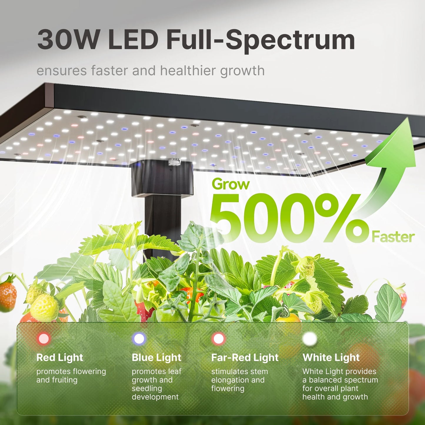 20 Pods Hydroponic Growing System Indoor Herb Garden with Grow Light Germination Starter Kit Black