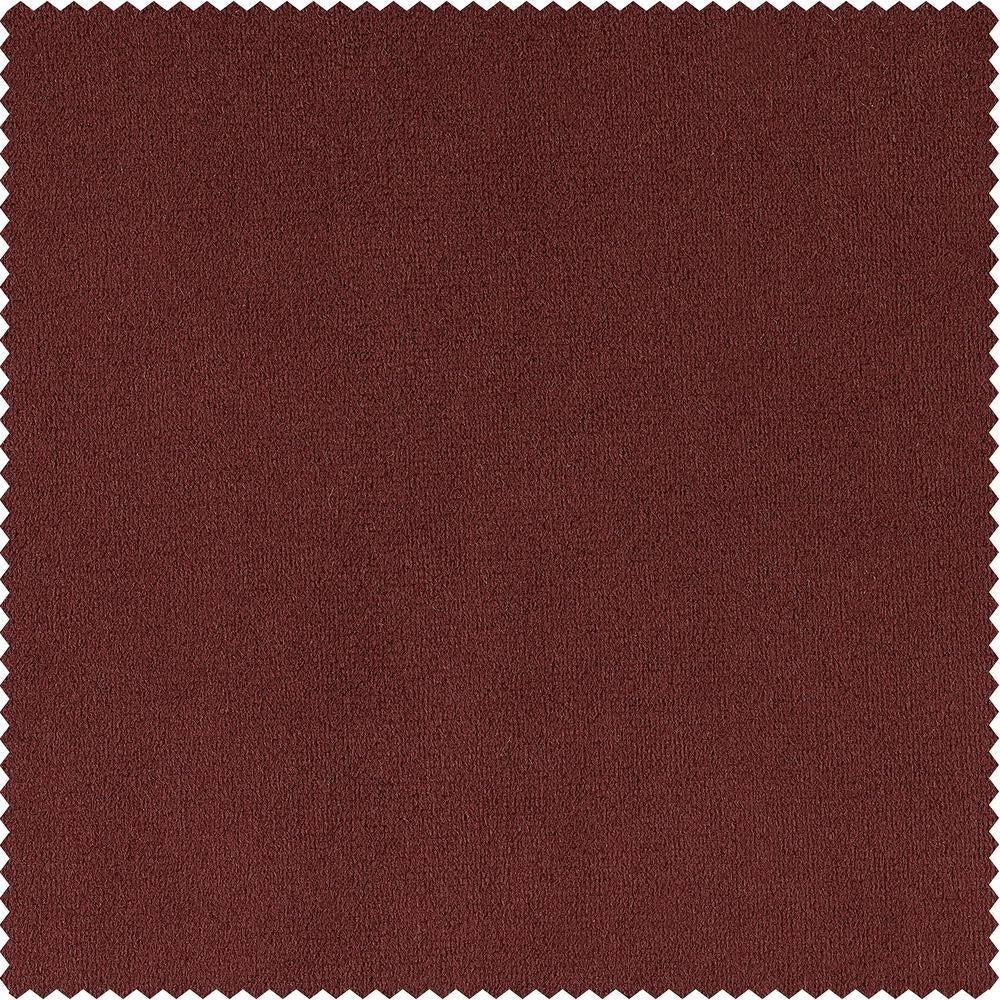 Crimson Rust Velvet Solid 50 In. W X 84 In. L Lined Rod Pocket Blackout Curtain