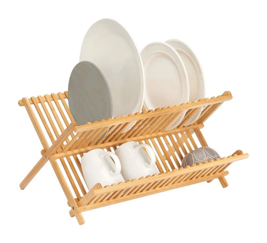 , Formbu Collapsible Drying Dish Rack, Natural Bamboo