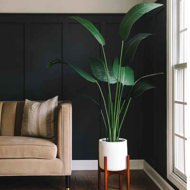 Faux Banana Leaf Plant in Pot