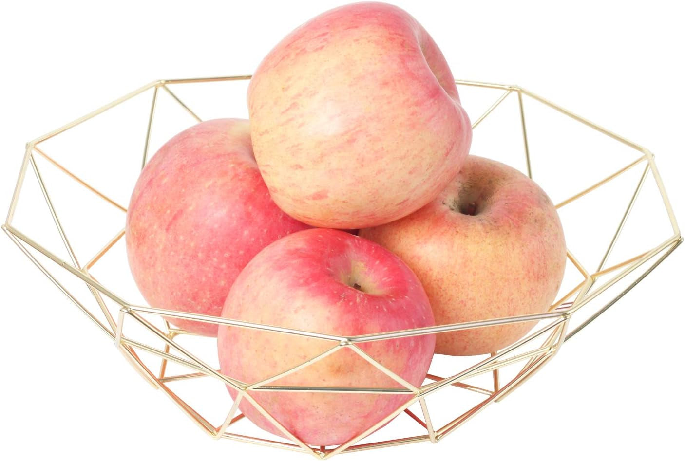 Creative Fruit Dish Bowl Basket Container Centerpiece Bowl for Living Room and Modern Kitchen Table(Gold)