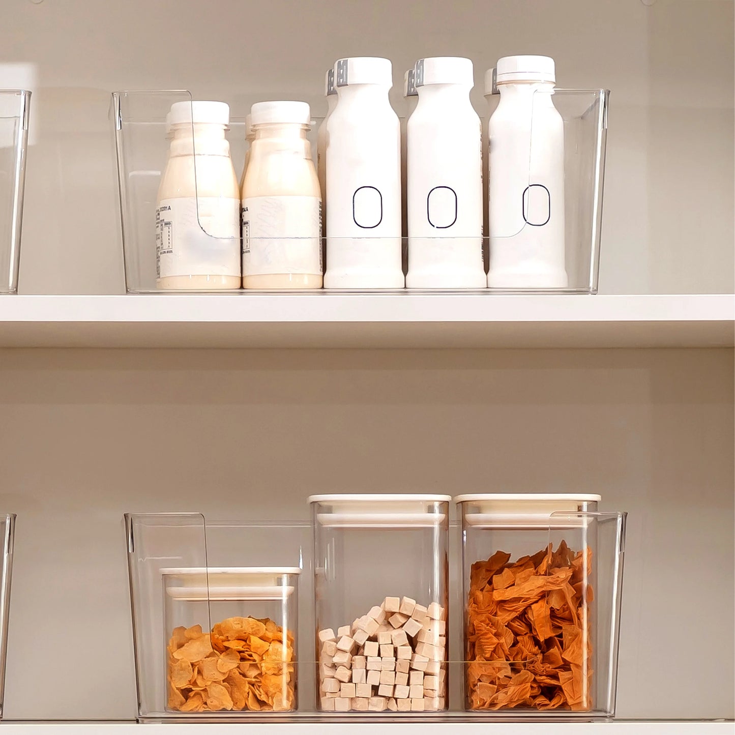 Clear Plastic Open Front Organizer Bin 4 Packs Large