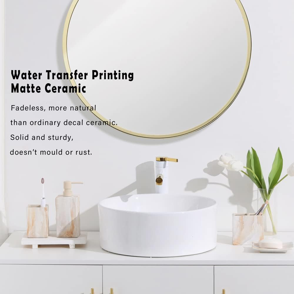 Bathroom Accessories Set 4 Pcs Marble Look Sets Toothbrush Holder Soap Dispenser Counter Top Ceramic Bathroom Decor Set Beige