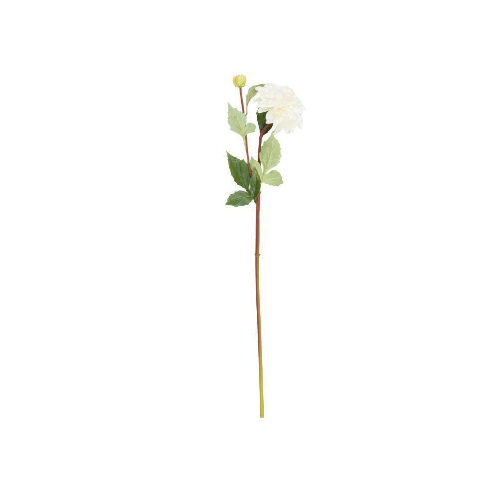 30 In. Tall White Dahlia Artificial Flower Stem (Set of 8)