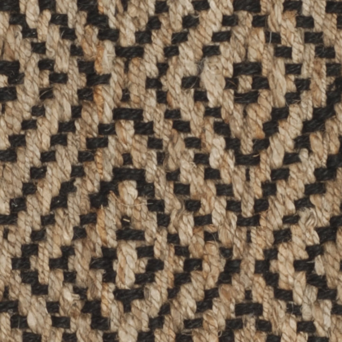 Natural Fiber Emory Geometric Jute Runner Rug, Natural/Black, 2'3" X 20'