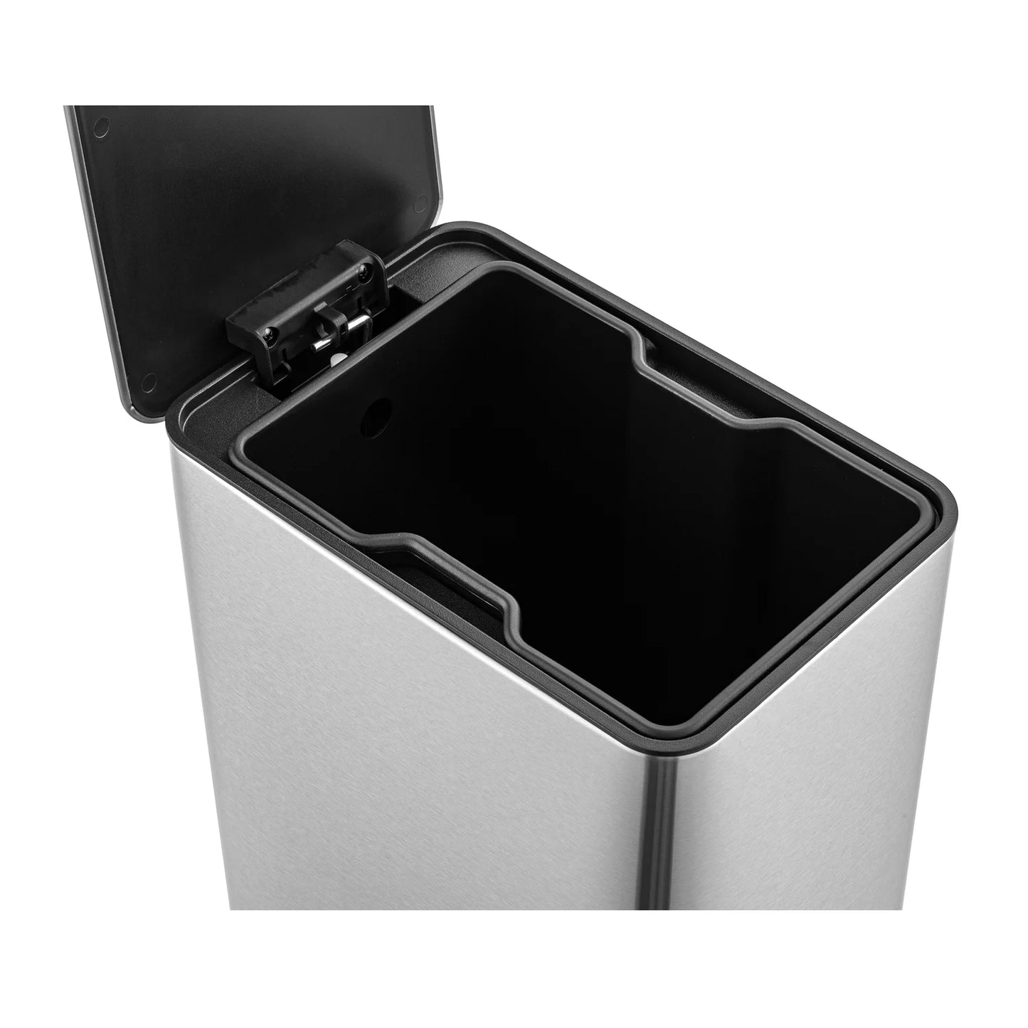 2.6 Gallon Trash Can, Stainless Steel Step on Bathroom Trash Can, Silver