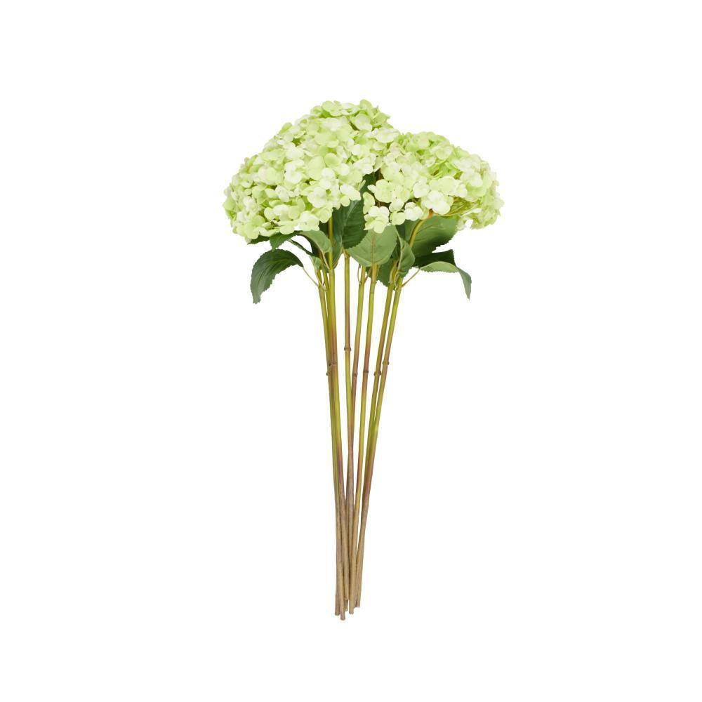 33 In. Tall Green Hydrangea Artificial Flower Stem (Set of 8)