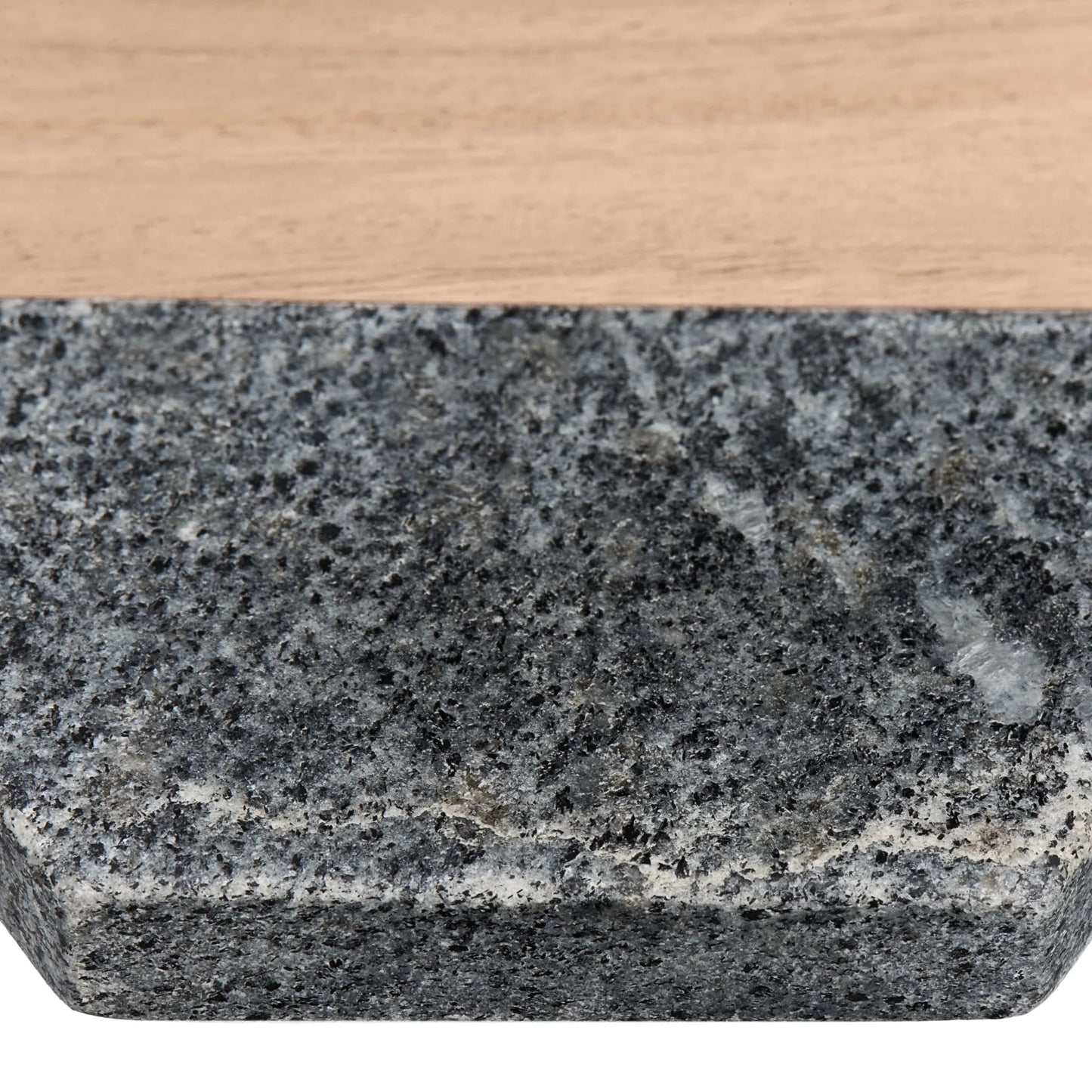 4-Piece Wood and Stone Coaster Set
