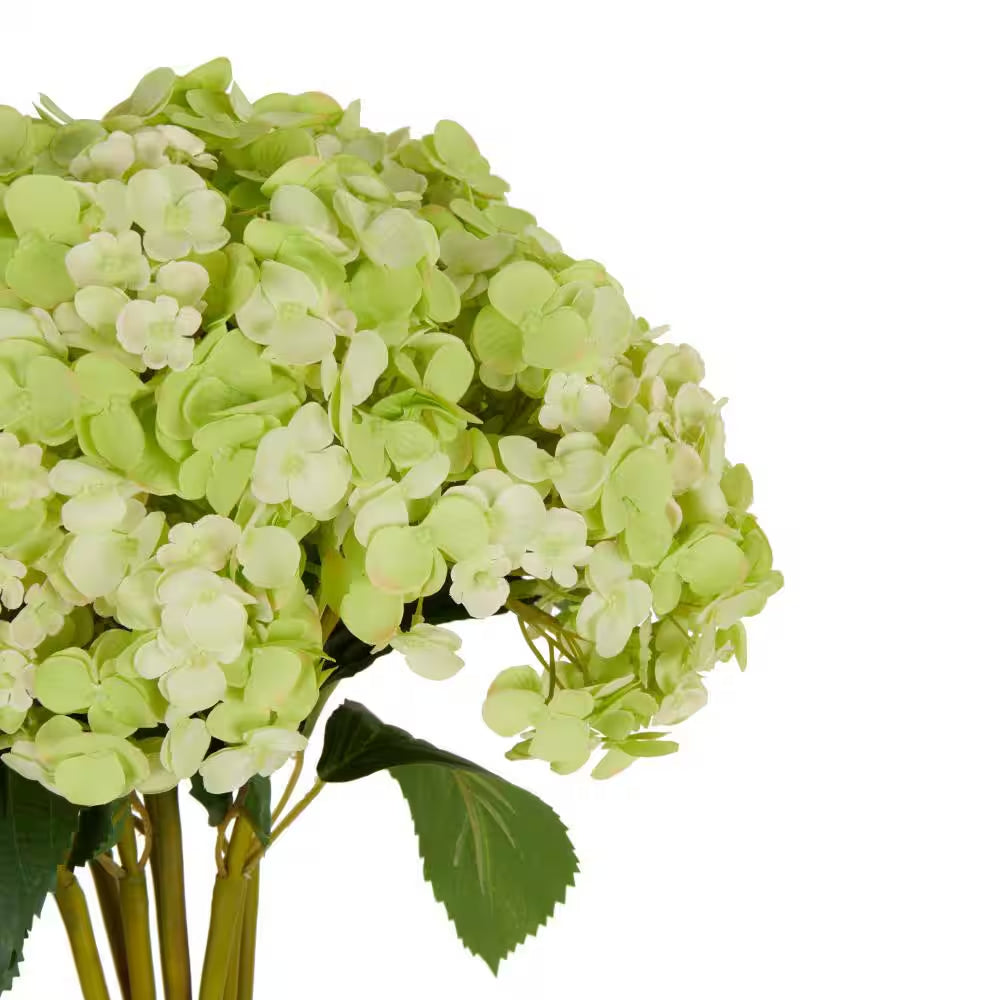 33 In. Tall Green Hydrangea Artificial Flower Stem (Set of 8)