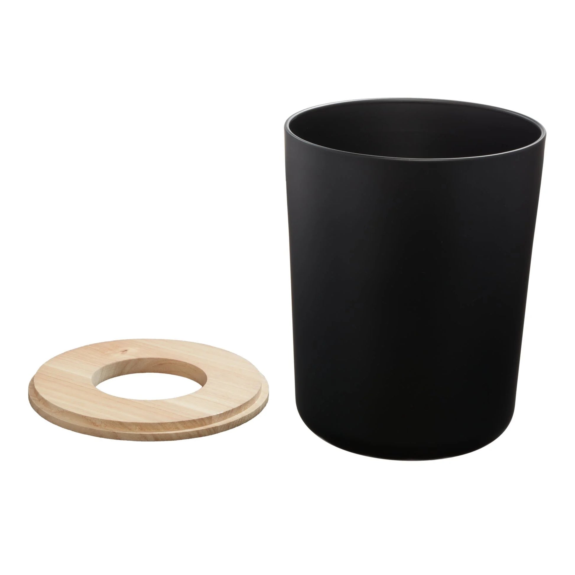 , Eco Vanity Steel Waste Can, Matte Black