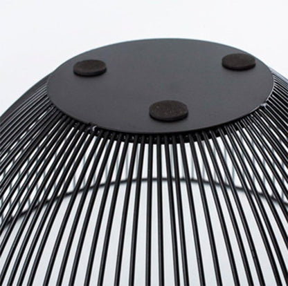 Metal Wire Fruit Basket, Black Fruit Vegetable Bowl for Kitchen Counter, round Produce Storage Basket for Veggie Snack (Round A)