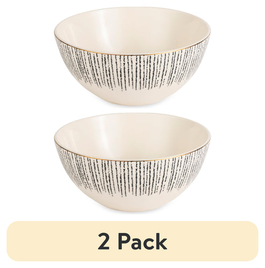 (2 Pack)  Stoneware Large Bowl, Riley Collection