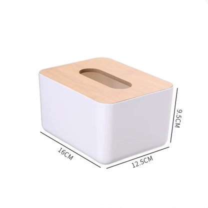 Cotton Swab Holder with Bamboo Lid