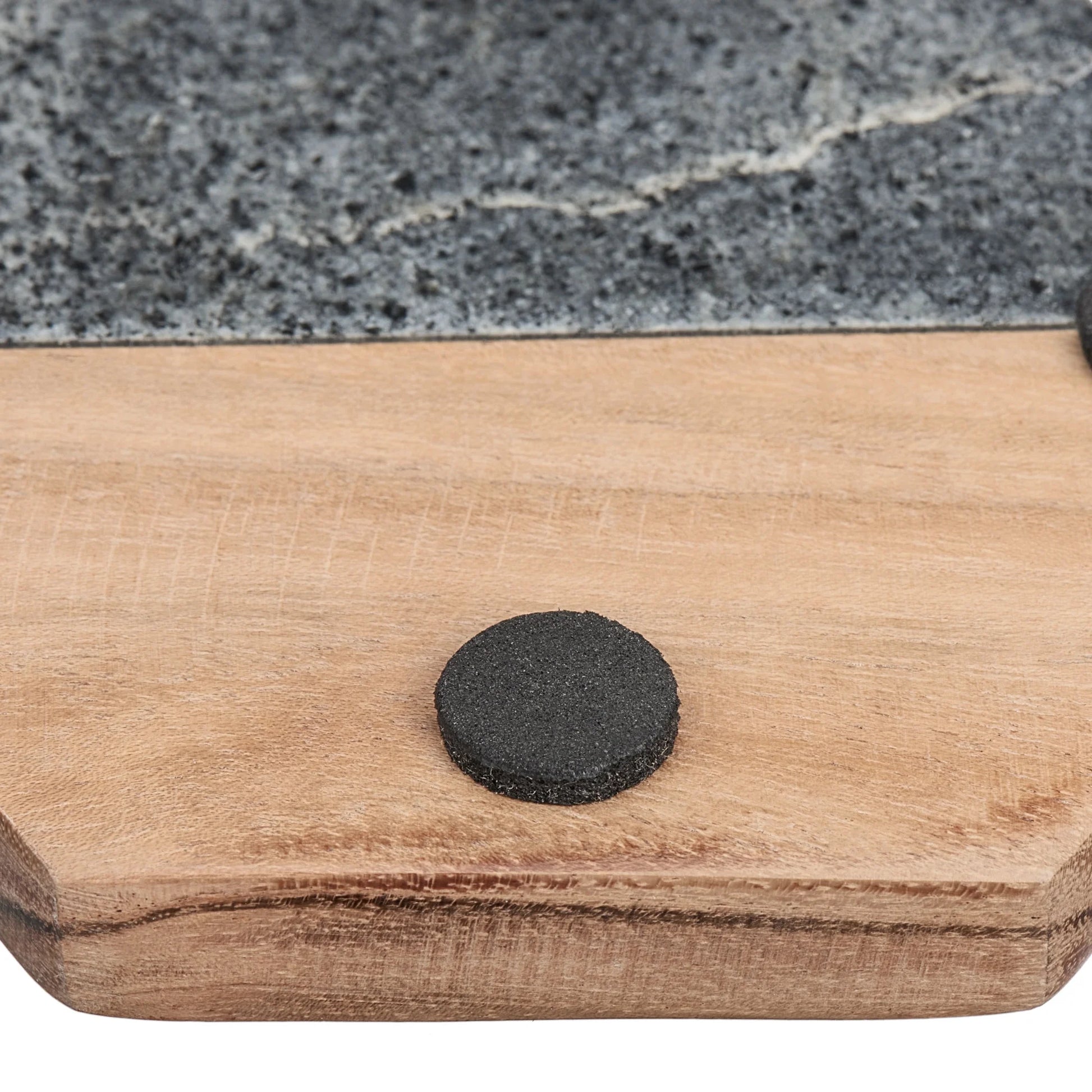 4-Piece Wood and Stone Coaster Set