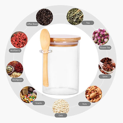 Clear Glass Airtight Coffee Food Storage Container (3 Count)