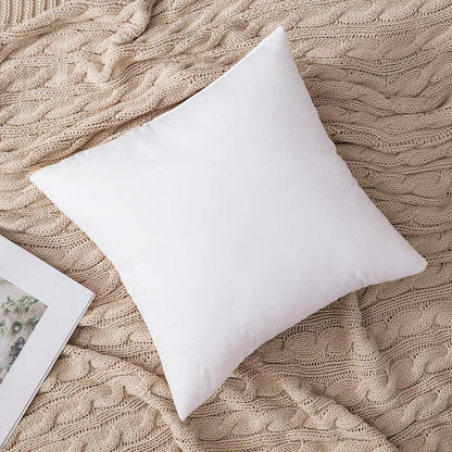 Set of 2 Throw Pillow Inserts Premium Pillow Stuffer Square Form for Decorative Cushion Bed Couch Sofa 16X16 Inch