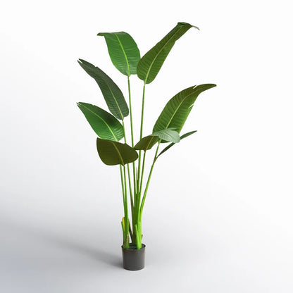 Faux Banana Leaf Plant in Pot