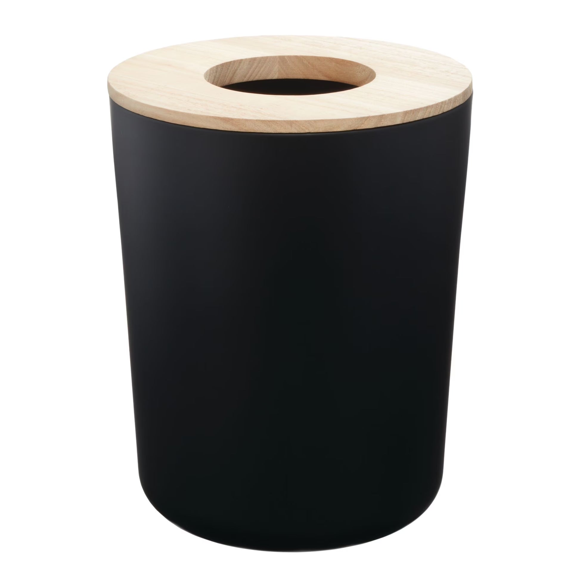 , Eco Vanity Steel Waste Can, Matte Black