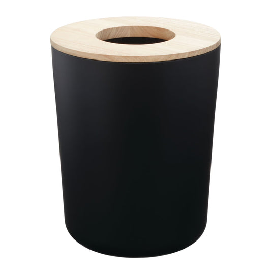, Eco Vanity Steel Waste Can, Matte Black