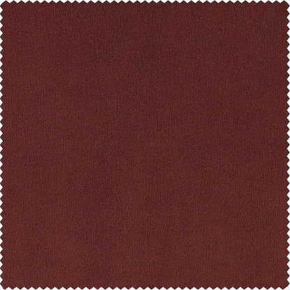 Crimson Rust Velvet Solid 50 In. W X 84 In. L Lined Rod Pocket Blackout Curtain