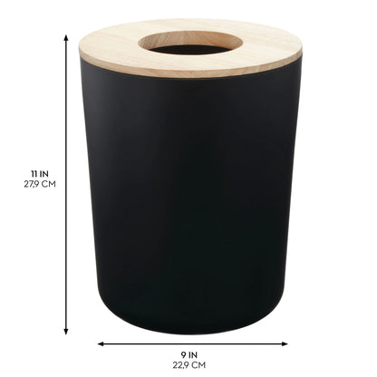 , Eco Vanity Steel Waste Can, Matte Black