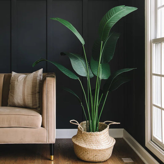 Faux Banana Leaf Plant in Pot
