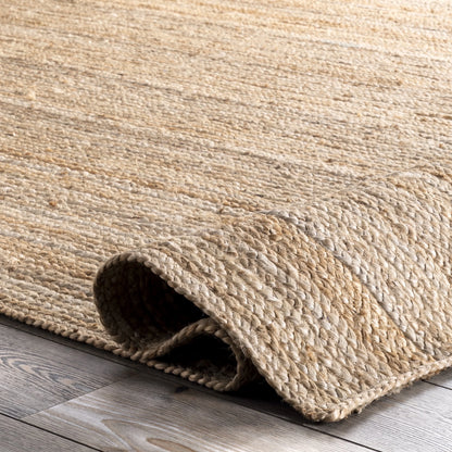 Rigo Hand Woven Farmhouse Jute Runner Rug, 2' 6" X 8', Natural