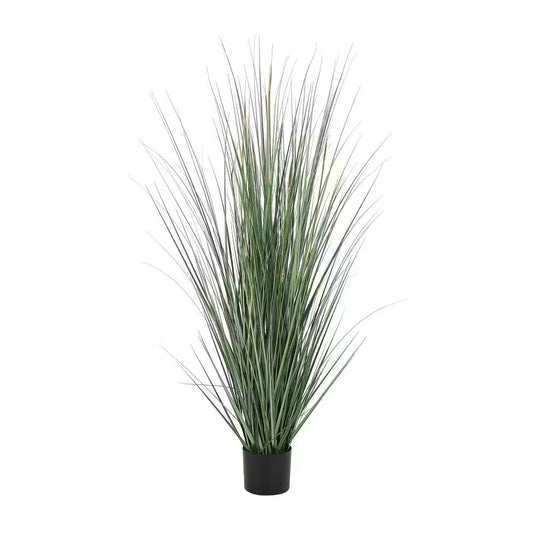 61 In. H Tall Onion Grass Artificial Plant with Black Plastic Pot