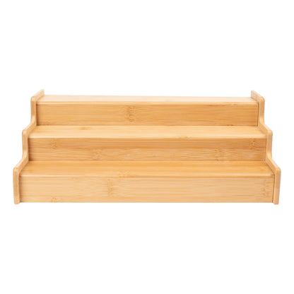 , Bamboo Organizers Expandable Spice Rack, 3-Tier, 12.91-22.4X7.67X4.4 In