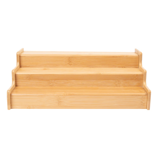 , Bamboo Organizers Expandable Spice Rack, 3-Tier, 12.91-22.4X7.67X4.4 In