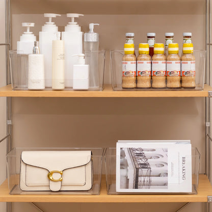 Clear Plastic Open Front Organizer Bin 4 Packs Large