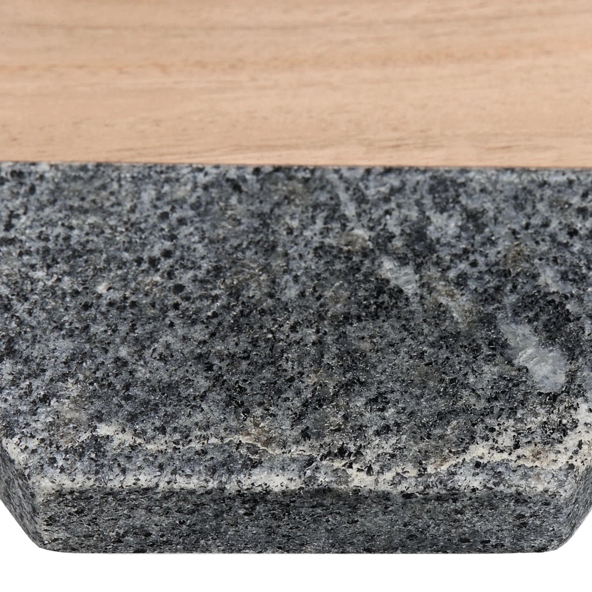 4-Piece Wood and Stone Coaster Set