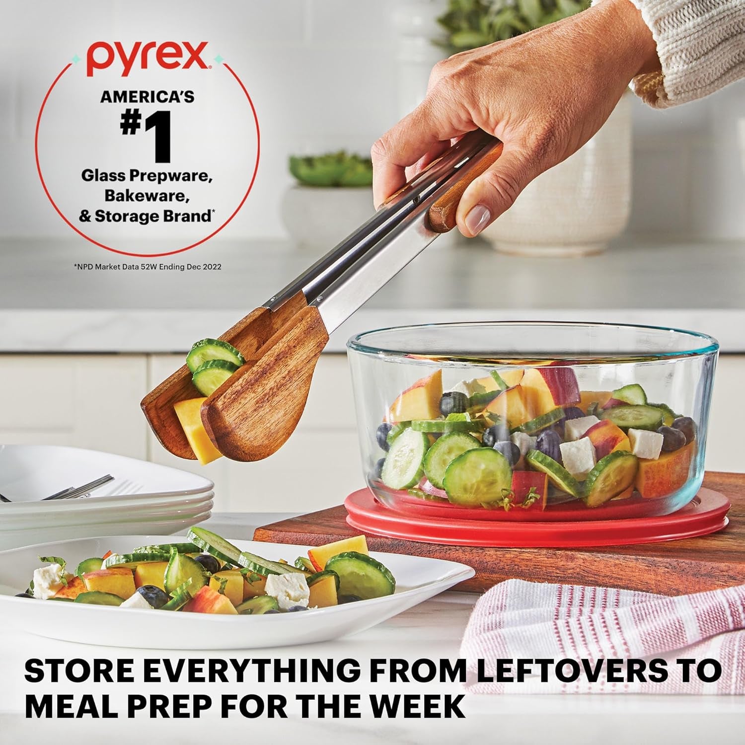 Simply Store 9-Pack Mixed Sized Glass Food Storage Set, round & Rectangular Containers with Lids, Bpa-Free, Dishwasher & Microwave Safe