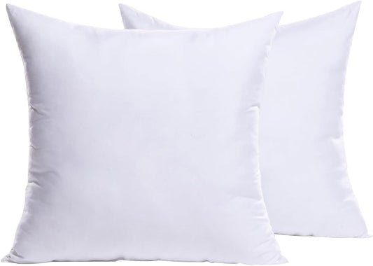 Set of 2 Throw Pillow Inserts Premium Pillow Stuffer Square Form for Decorative Cushion Bed Couch Sofa 16X16 Inch