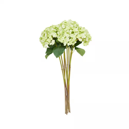 33 In. Tall Green Hydrangea Artificial Flower Stem (Set of 8)